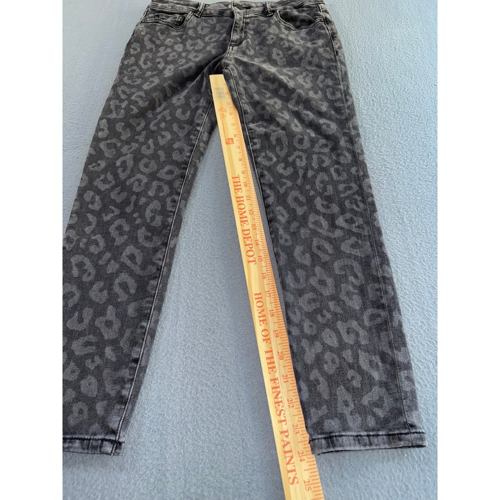 DL1961 Florence Cropped Instasculpt Skinny Jeans Grey Leopard Print 26 Memphis - Picture 8 of 10